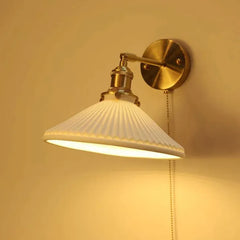 Single Arm Wall Light For Bedroom Lottie Metal & Stone