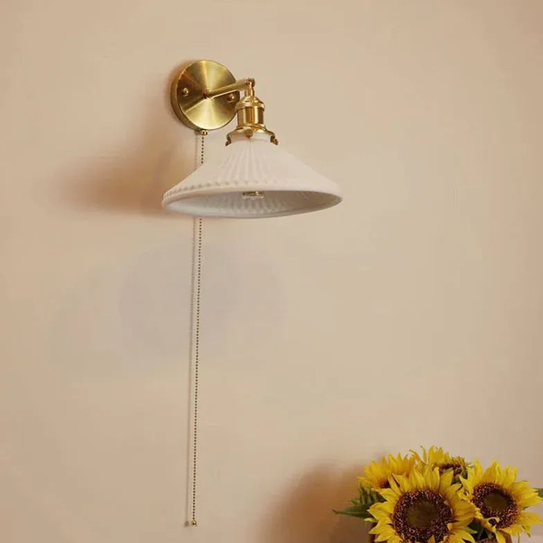 Single Arm Wall Light For Bedroom Lottie Metal & Stone