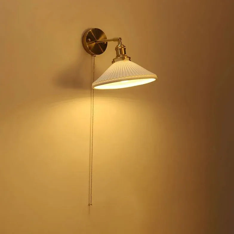 Single Arm Wall Light For Bedroom Lottie Metal & Stone