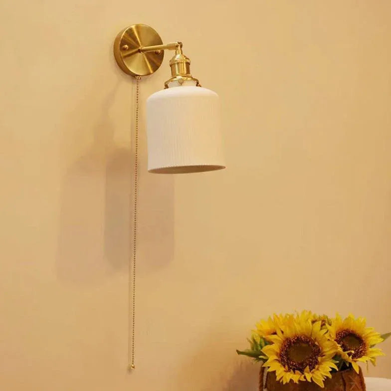 Single Arm Wall Light For Bedroom Lottie Metal & Stone