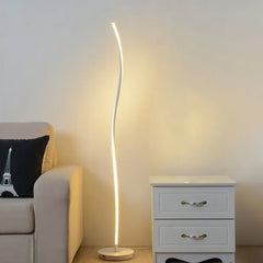 Black Floor Lamp For Study Room Linear Louise Metal Plug Ip20