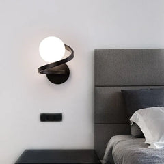 Black Single Arm Wall Light For Bathroom Louise Metal Bi-pin