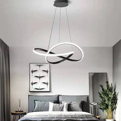 Black Statement Pendant Light For Bedroom Linear Modern Acrylic No No