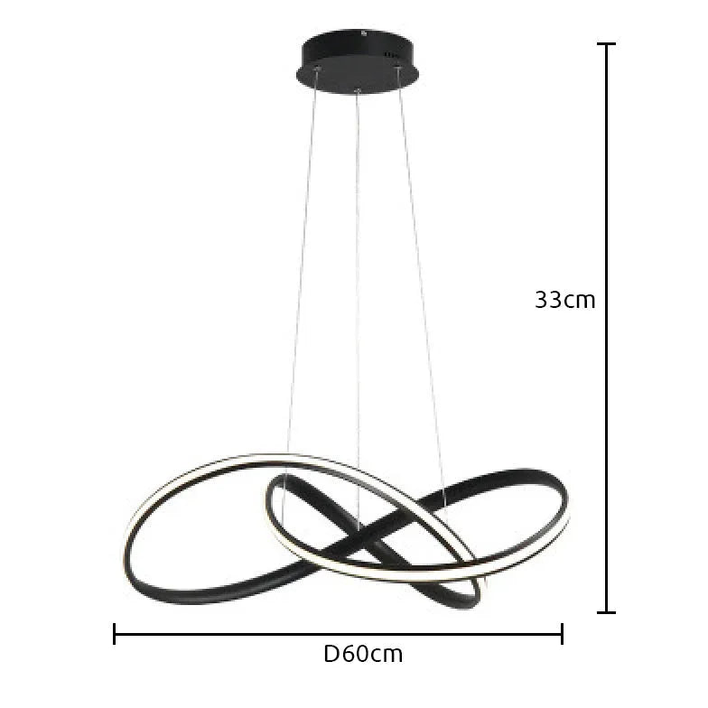 Black Statement Pendant Light For Bedroom Linear Modern Acrylic No No