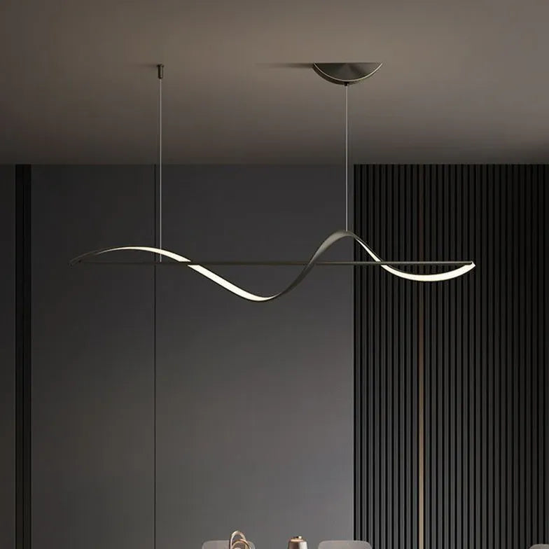 Black Bar Pendant Light For Kitchen Louise Metal Led