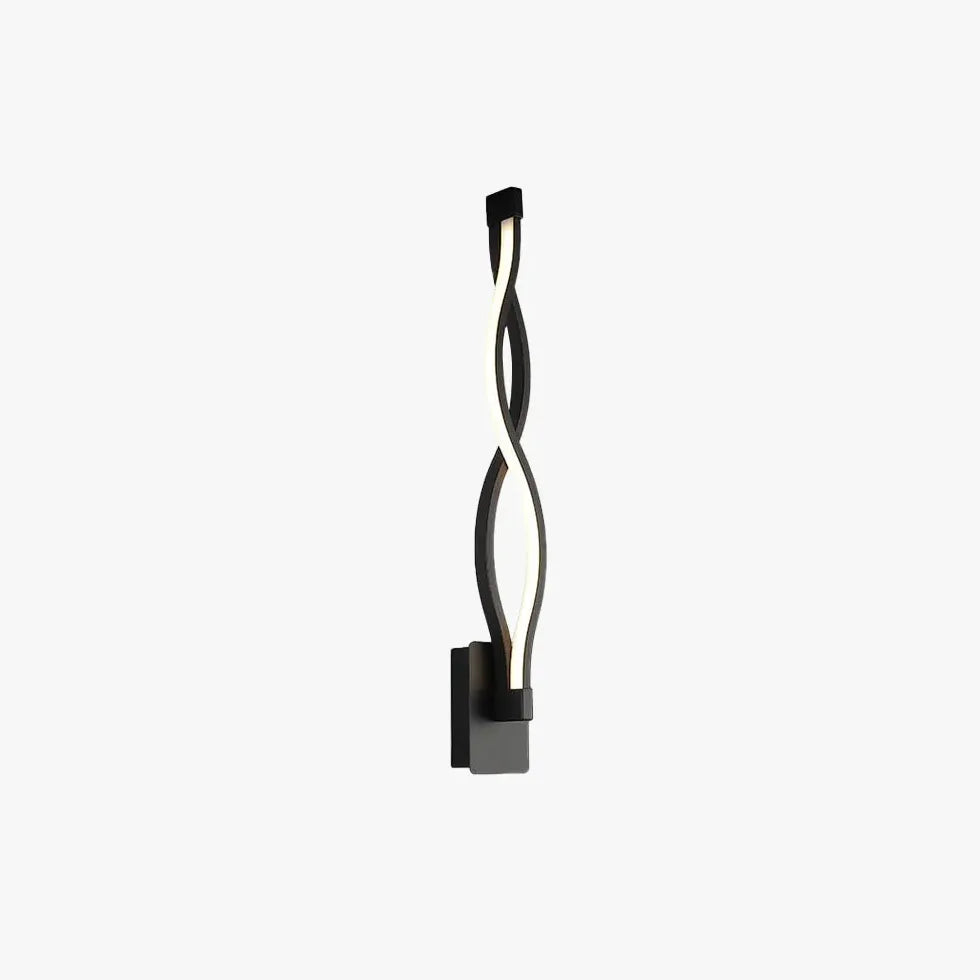 Black Single Arm Wall Light For Bedroom Louise Metal Led