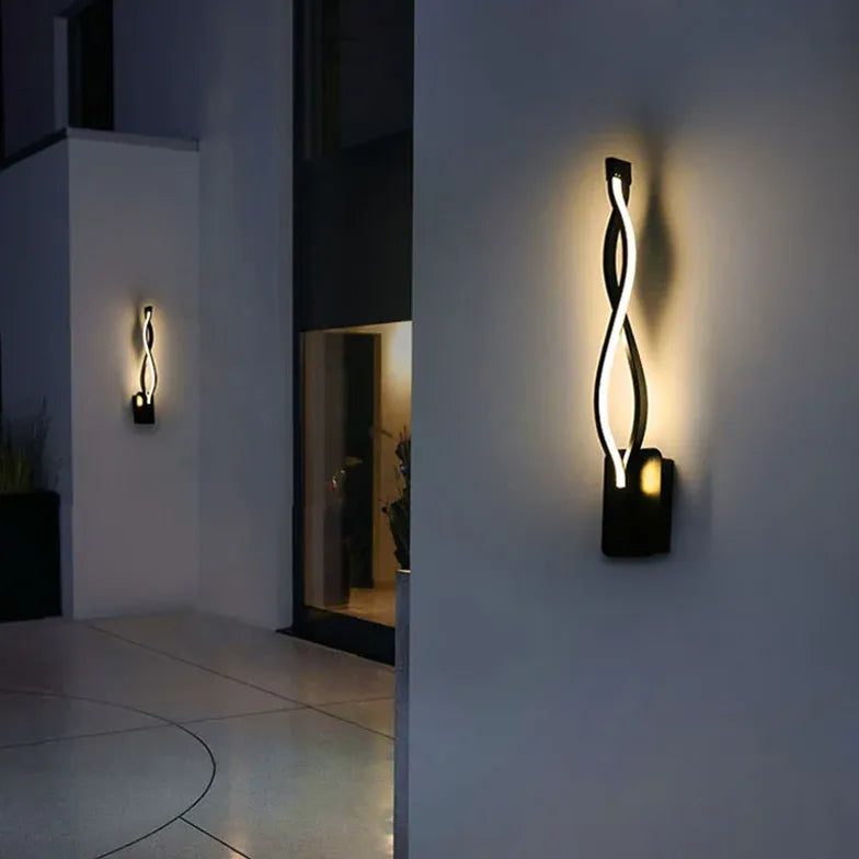 Black Single Arm Wall Light For Bedroom Louise Metal Led