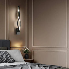 Black Single Arm Wall Light For Bedroom Louise Metal Led