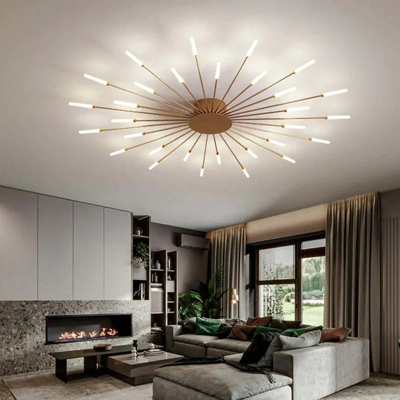 Black Chandelier For Bedroom Lowry Metal & Acrylic Led Natural Light Ip20