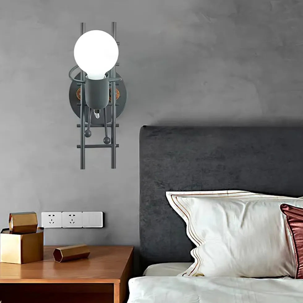 White Flush Wall Light Luxo Metal Led