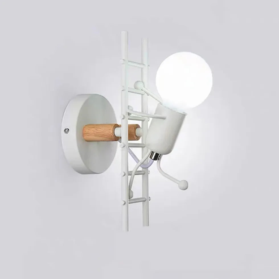 White Flush Wall Light Luxo Metal Led