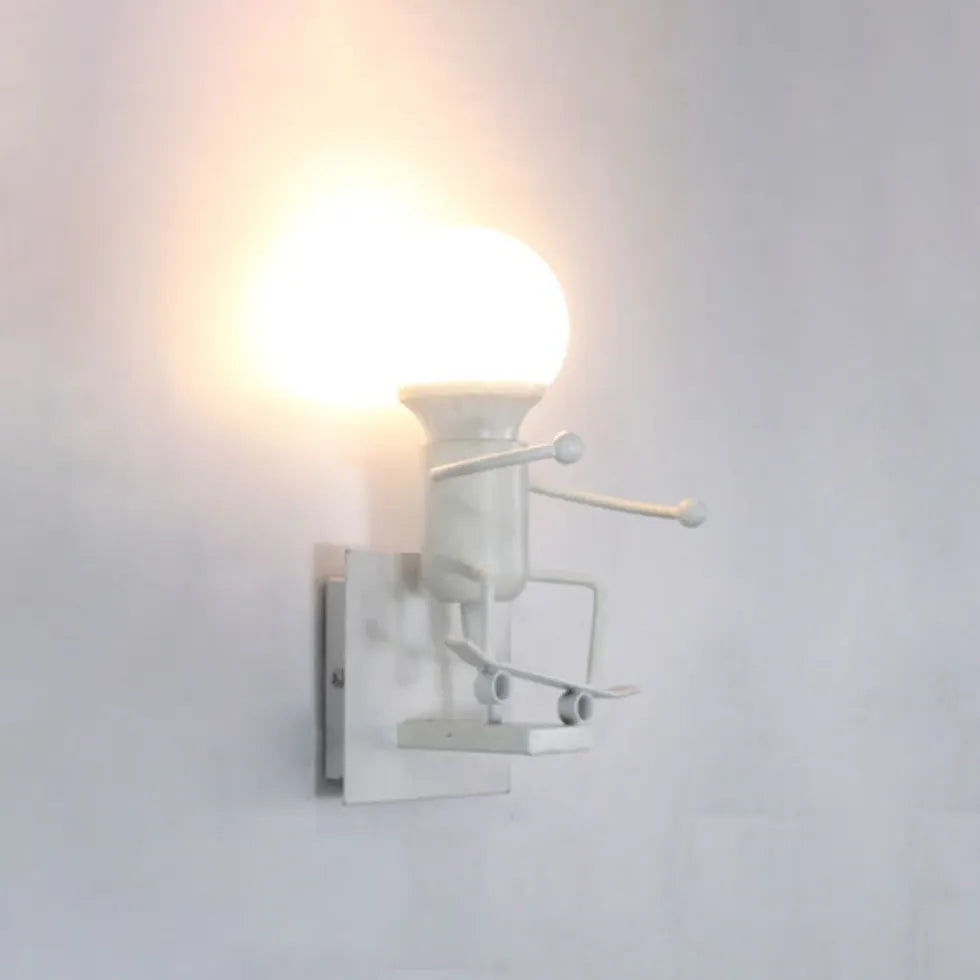 Black Single Arm Wall Light For Bedroom Luxo Metal Led Ip20