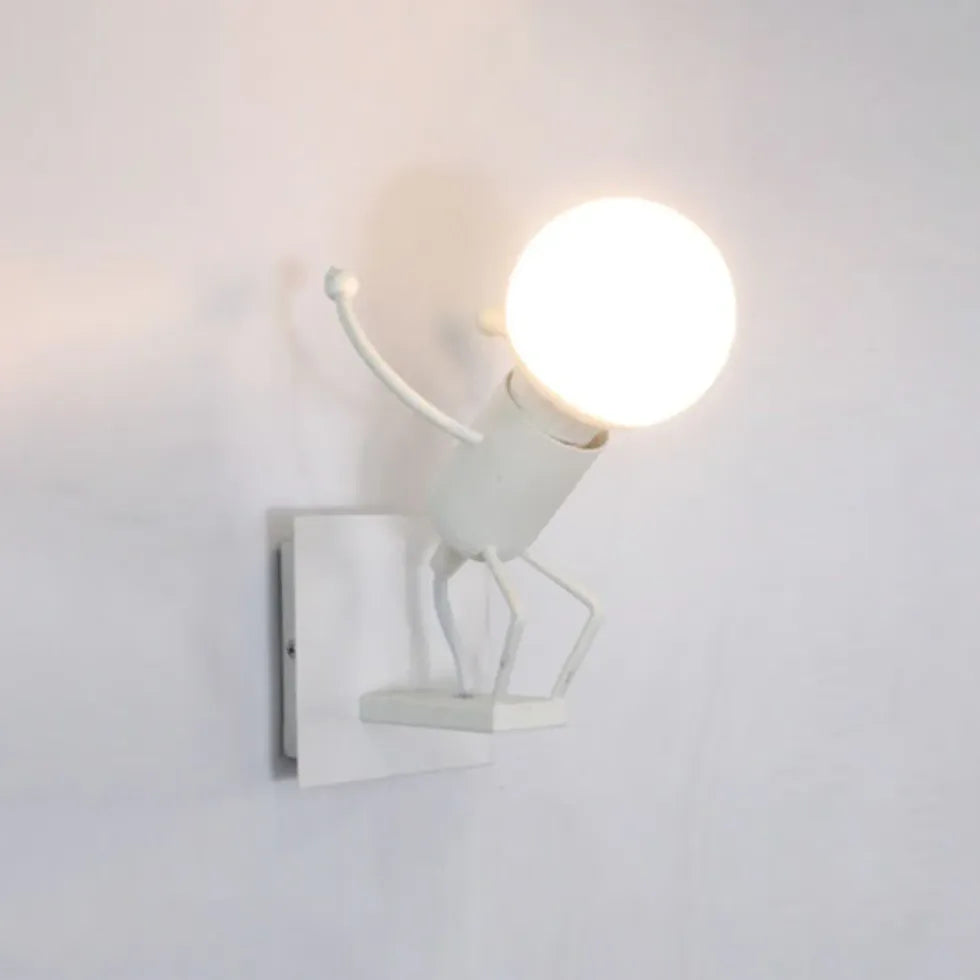 Black Single Arm Wall Light For Bedroom Luxo Metal Led Ip20