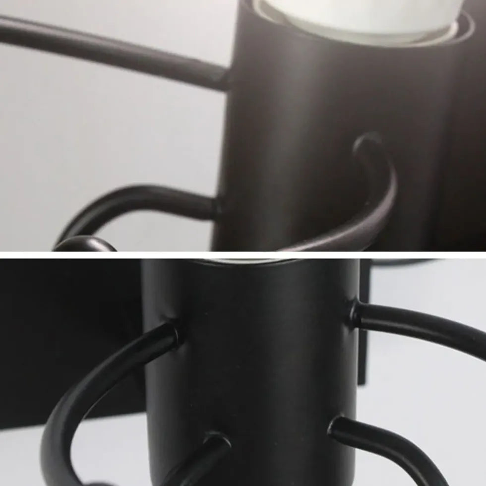 Black Single Arm Wall Light For Bedroom Luxo Metal Led Ip20