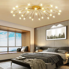 Black Flush Light For Bedroom Madina Metal & Glass Led Ip20 Warm White