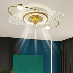 Ceiling Fan With Light For Bedroom Madina Metal & Acrylic Led Ip20