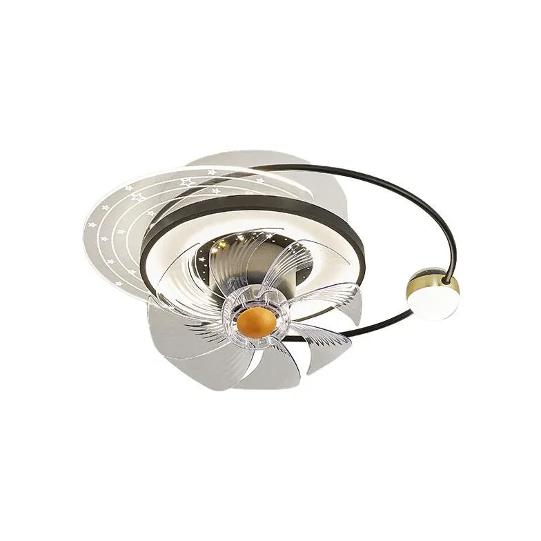 Ceiling Fan With Light For Bedroom Madina Metal & Acrylic Led Ip20