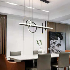 Black Statement Pendant Light For Office Modern Metal