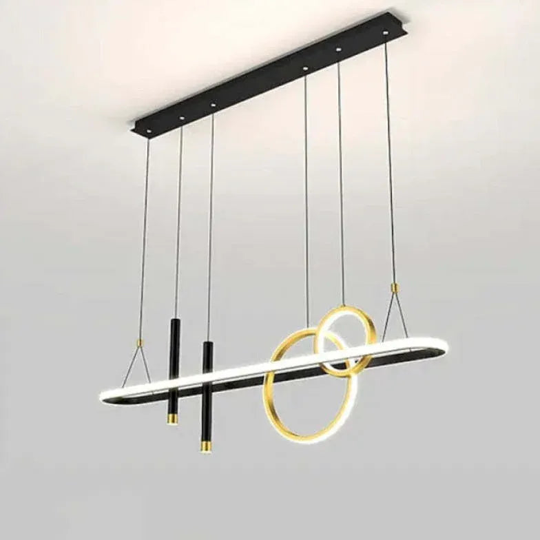 Black Statement Pendant Light For Office Modern Metal