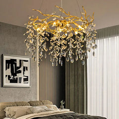 Gold Traditional Chandeliers For Bedroom Marilyn Metal & Crystal