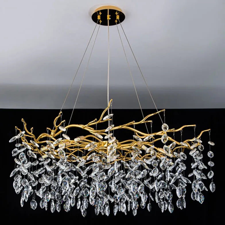 Gold Traditional Chandeliers For Bedroom Marilyn Metal & Crystal