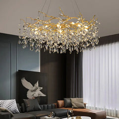 Gold Traditional Chandeliers For Bedroom Marilyn Metal & Crystal