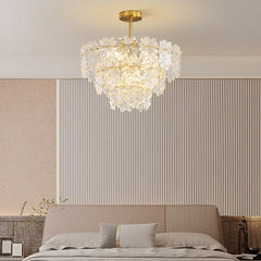 Gold Statement Pendant Light For Bedroom Marilyn Metal & Glass Ip20 Led