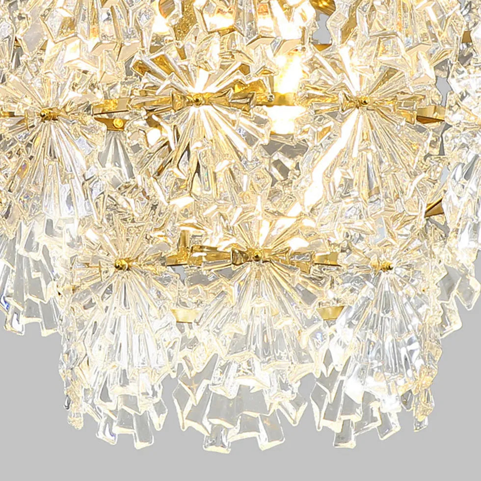 Gold Statement Pendant Light For Bedroom Marilyn Metal & Glass Ip20 Led