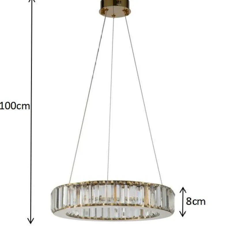 Modern Chandeliers For Bedroom Round Luxury Stainless Steel Warm White Led