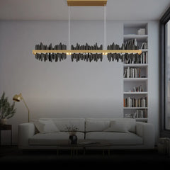 Black Statement Pendant Light For Bedroom Marilyn Metal Warm White Led