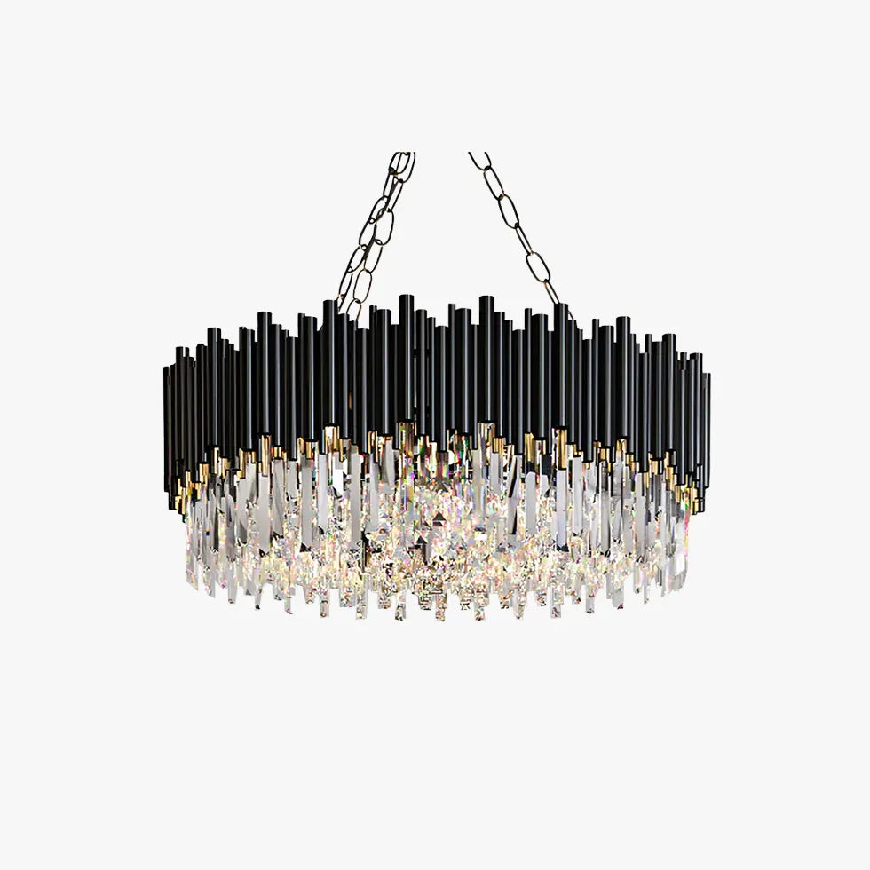 Black Statement Pendant Light For Children's Room Marilyn Metal & Crystal Without Bulbs Led Ip20