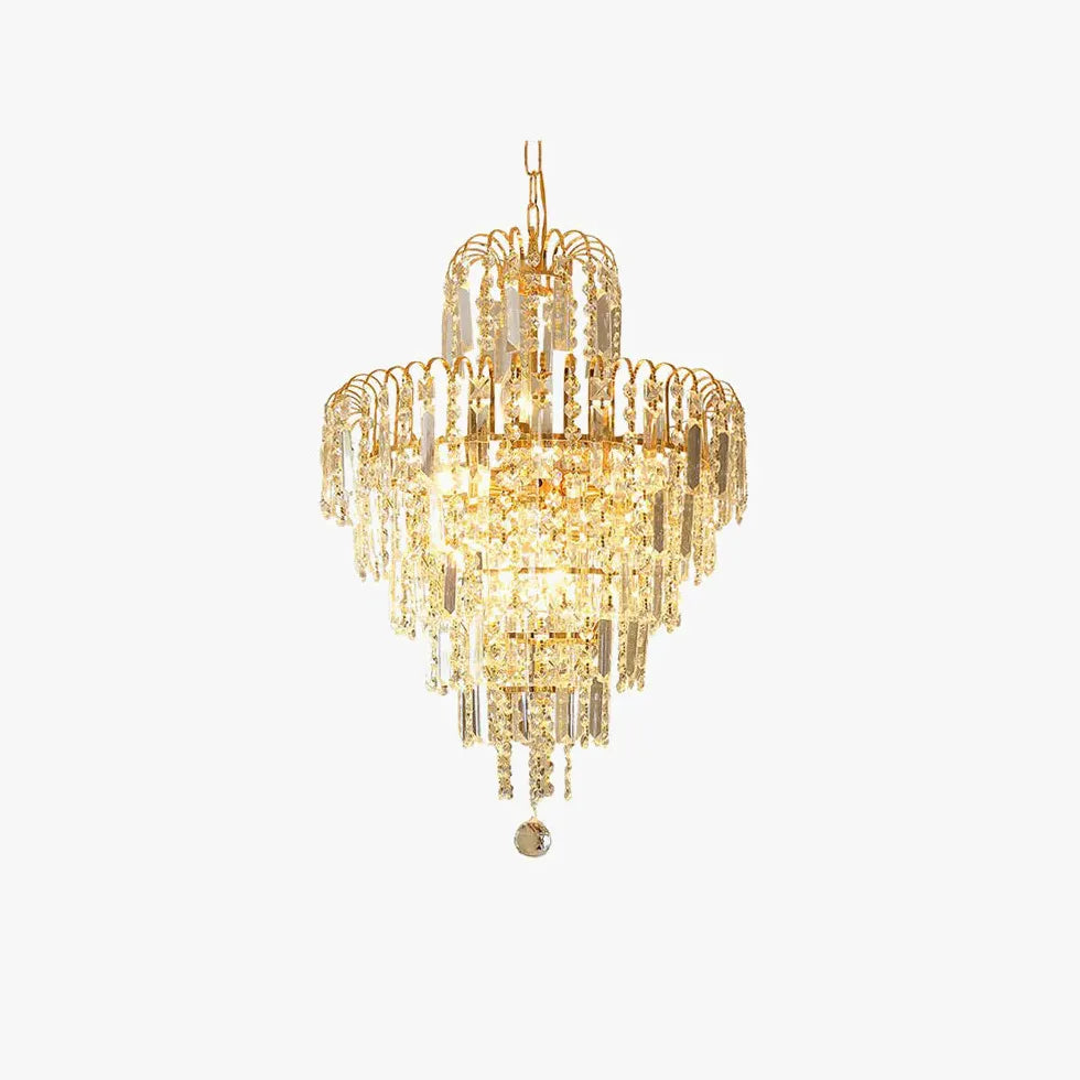 Gold Statement Pendant Light For Living Room Marilyn Crystal