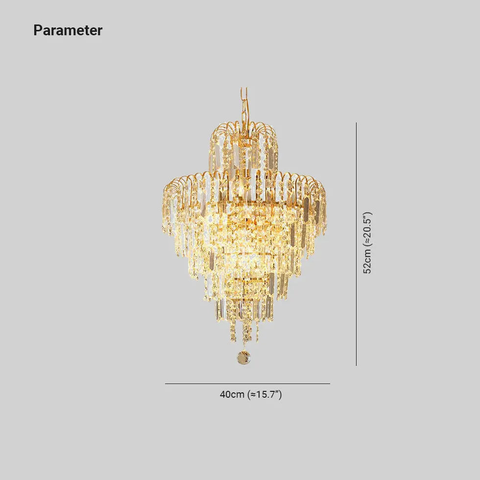 Gold Statement Pendant Light For Living Room Marilyn Crystal