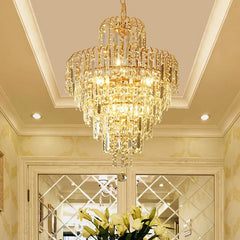 Gold Statement Pendant Light For Living Room Marilyn Crystal