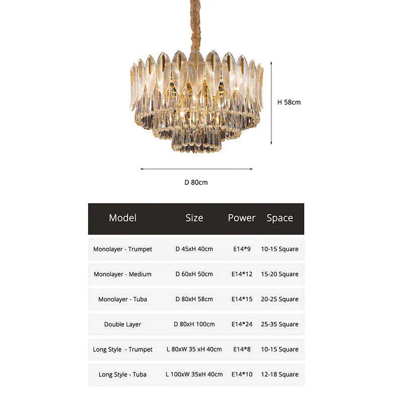 Luxury Crystal Chandelier For Living Room