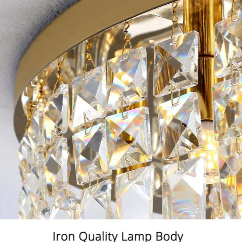 Flush Light For Living Room Marilyn Metal & Crystal Warm White Ip20