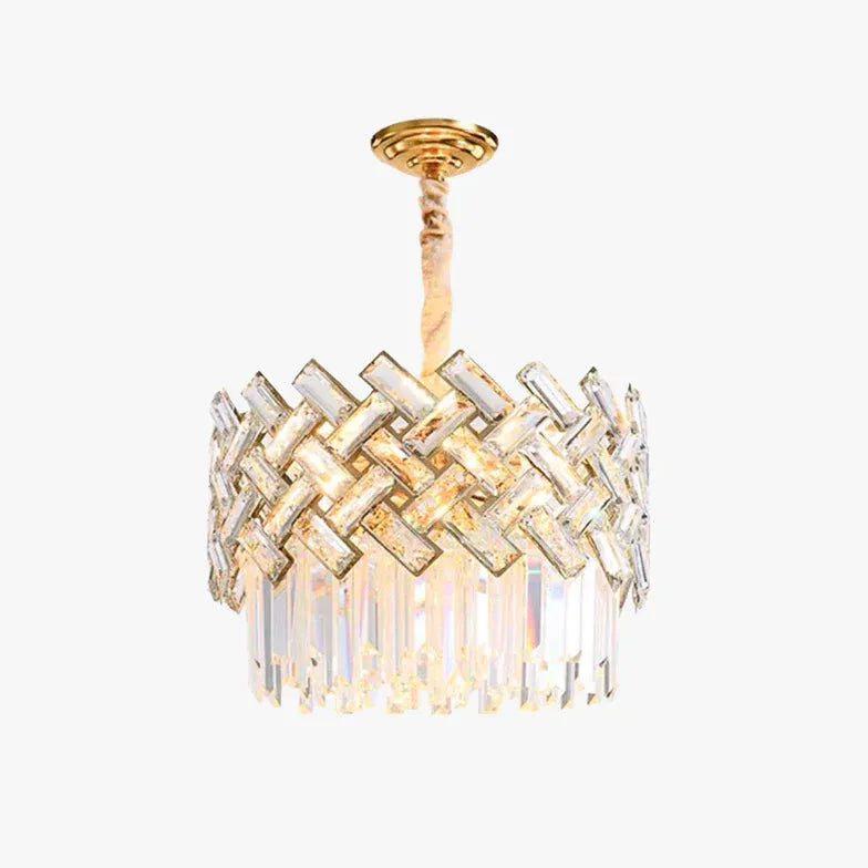 Gold Modern Chandeliers For Bedroom Postmodern Metal & Crystal Led Ip20