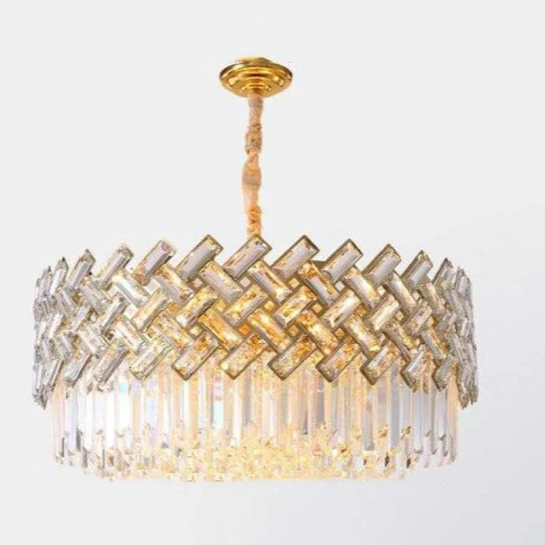 Gold Modern Chandeliers For Bedroom Postmodern Metal & Crystal Led Ip20