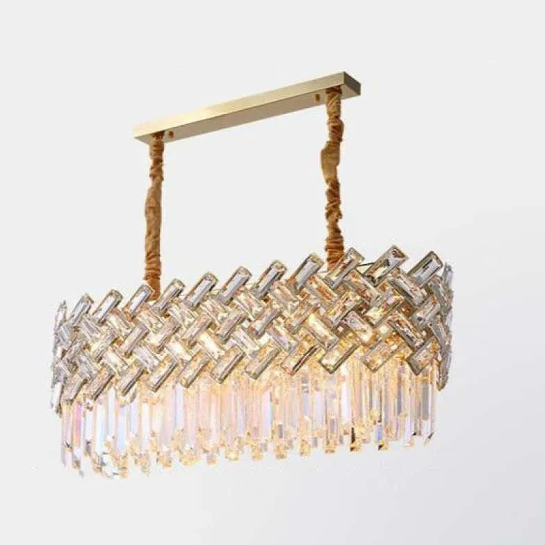 Gold Modern Chandeliers For Bedroom Postmodern Metal & Crystal Led Ip20