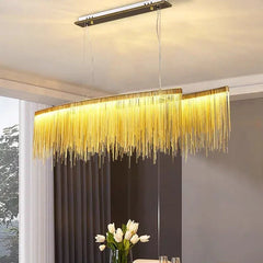 Gold Statement Pendant Light For Bedroom Modern Acrylic