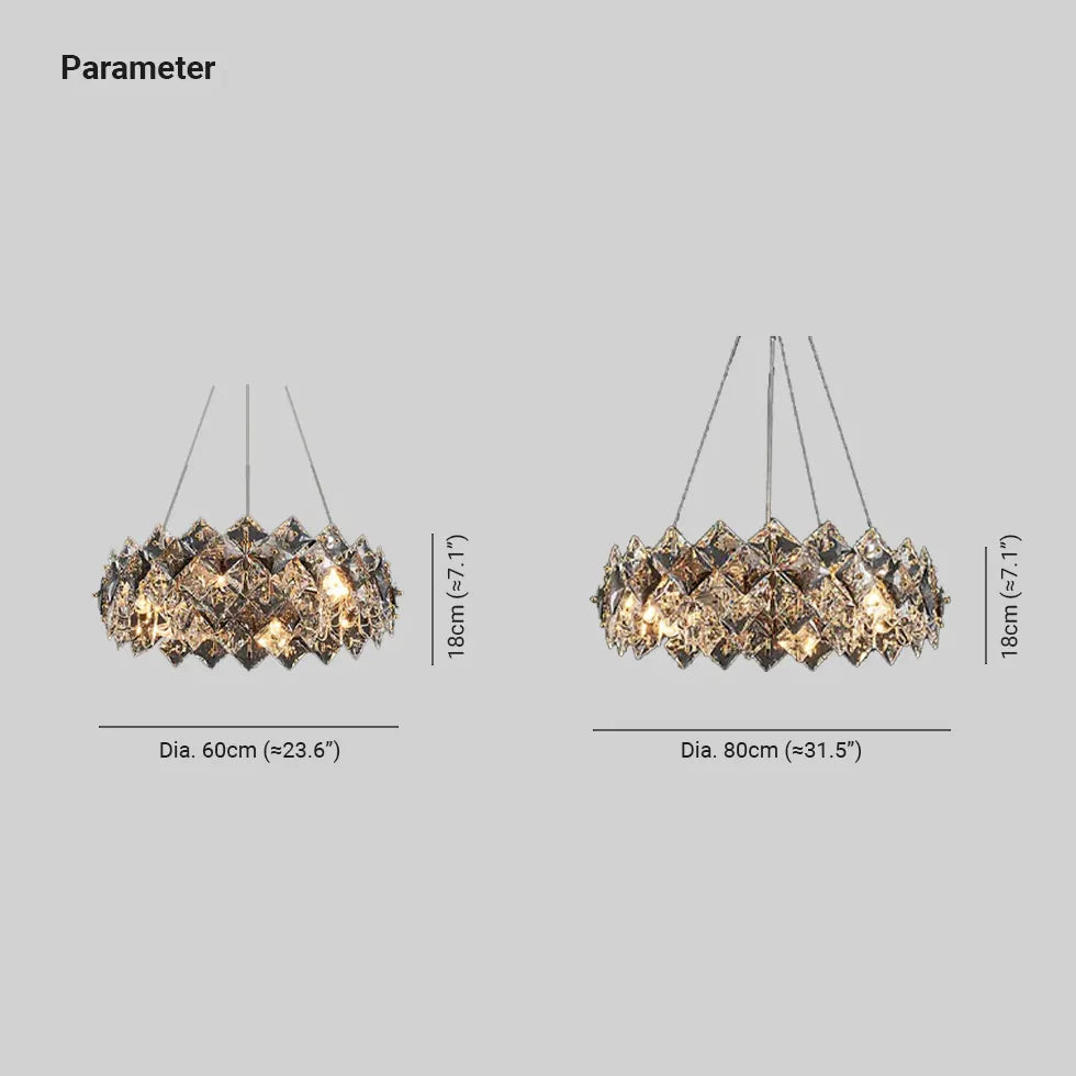 Statement Pendant Light For Children's Room Marilyn Metal & Crystal Ip20