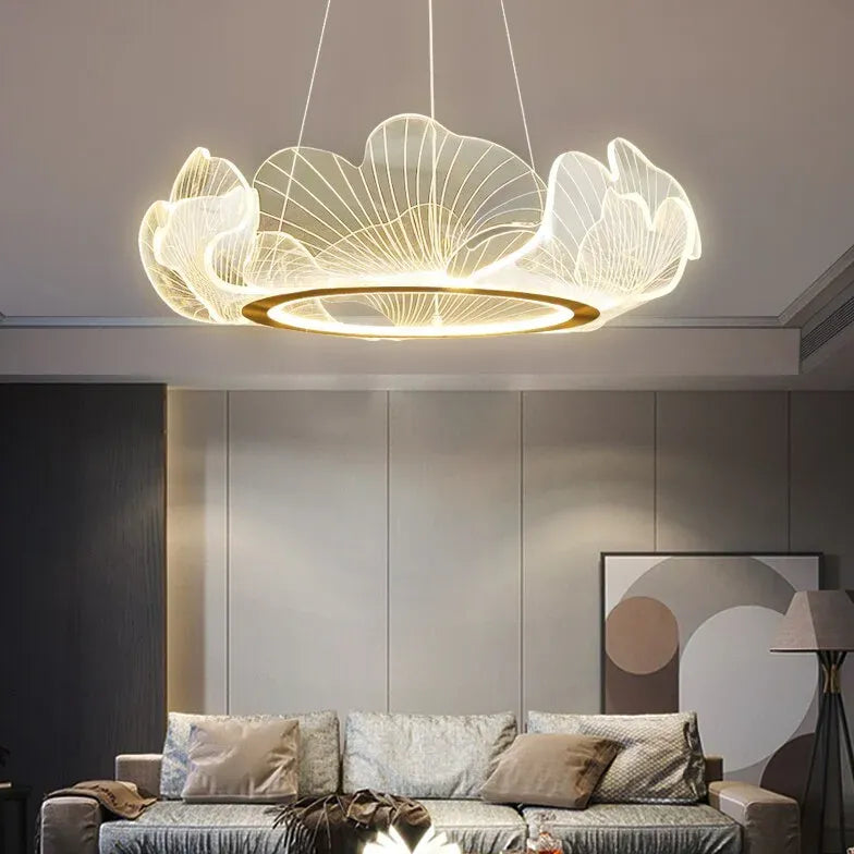 Statement Pendant Light For Living Room Marilyn Metal & Acrylic Ip20 Led