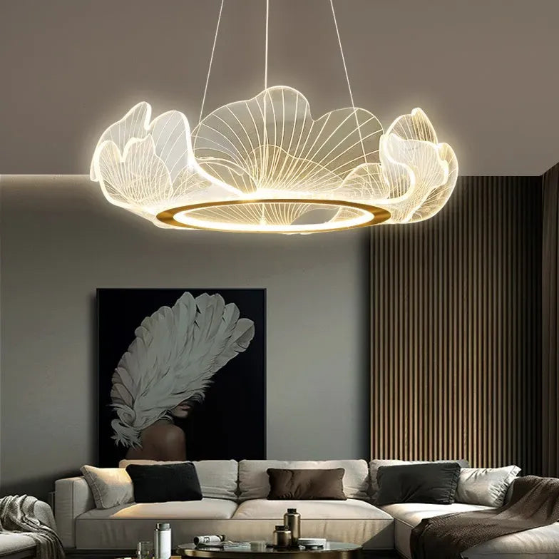 Statement Pendant Light For Living Room Marilyn Metal & Acrylic Ip20 Led