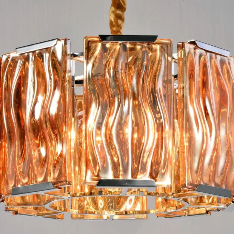 Statement Pendant Light For Living Room Luxury Steel Incandescent