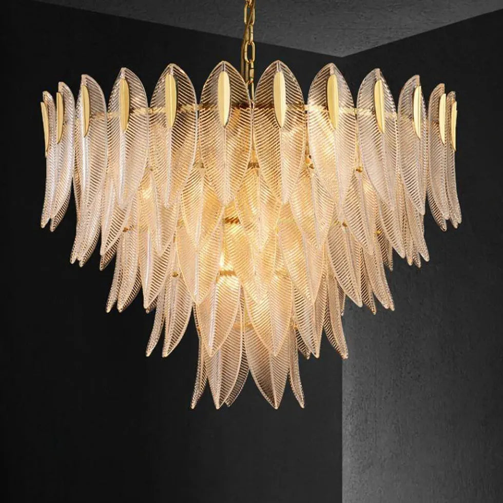 Gold Statement Pendant Light For Bedroom Marilyn Metal & Crystal