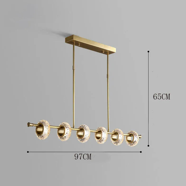 Gold Statement Pendant Light For Bedroom Marilyn Metal & Acrylic Ip20 Led