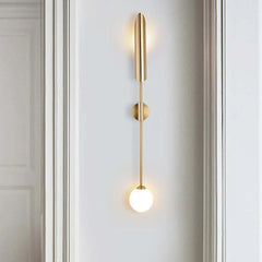 Up & Down Light For Bedroom Meza Metal & Glass Ip44 Warm White Led