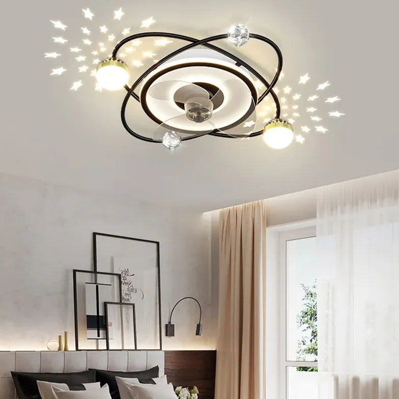 Ceiling Fan With Light For Bedroom Minori Metal Dimmable