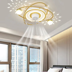 Ceiling Fan With Light For Bedroom Minori Metal Dimmable