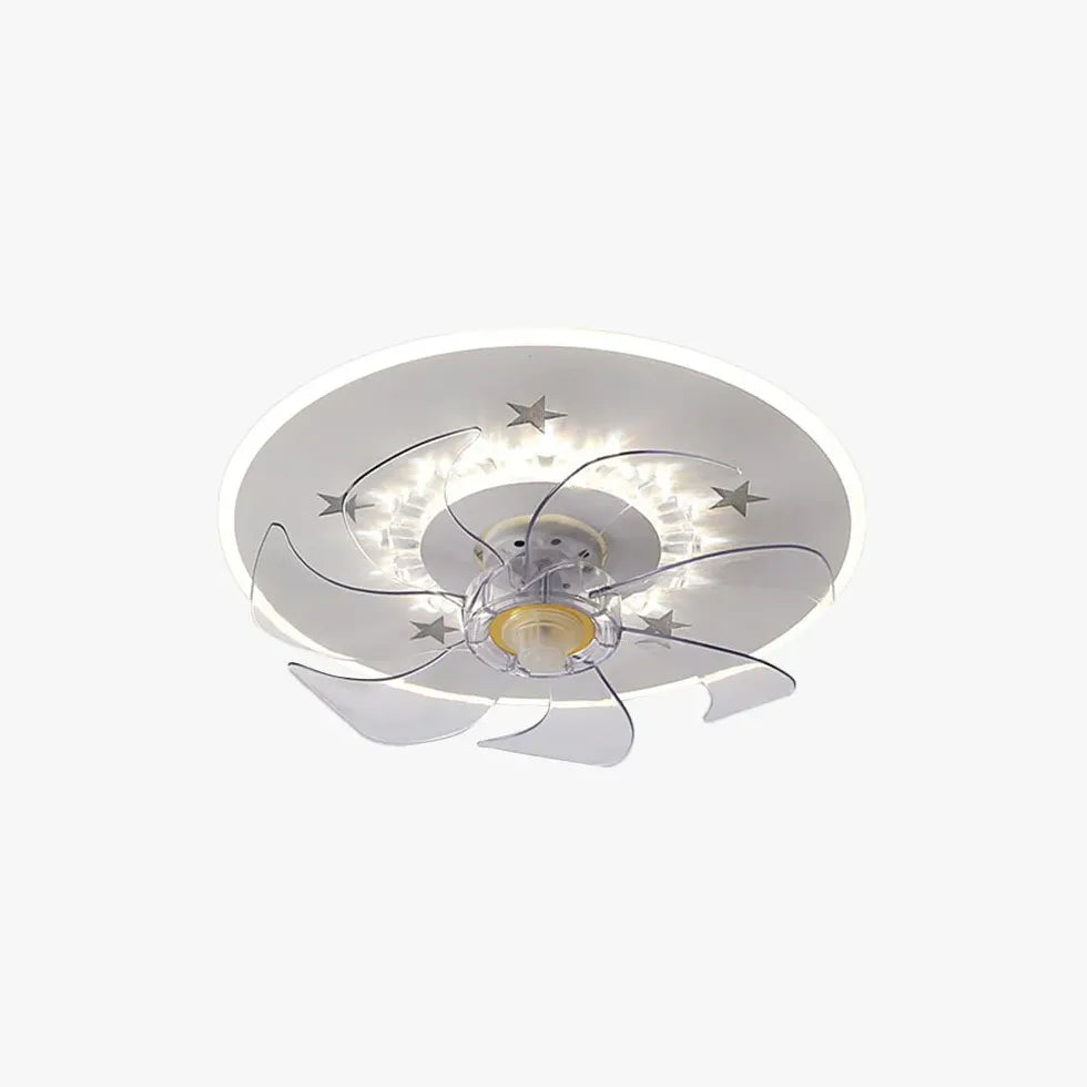 Ceiling Fan With Light For Bedroom Minori Metal & Acrylic Led Ip20